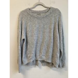 Zara Kids Girl Knit Sweater Winter Crew Neck Long Sleeve Gray Size 13-14 Y